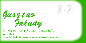 gusztav faludy business card